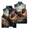 thumbnail image 3 of Chaqueta sin mangas para hombre 2024 con estampado de águila en 3D, chaqueta de invierno para hombre, cortavientos, chaqueta cálida para deportes al aire libre y ciclismo para hombre, 3 of 5
