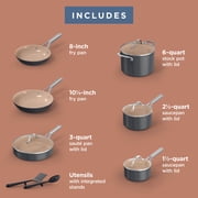 Ninja Extended Life Essential Ceramic 12-Piece Cookware Set, CW89012