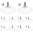 thumbnail image 1 of 12 juegos de ventosas para matrículas, de silicona transparente de 2,1", de PVC, para sujetar ventosas, accesorios para estantes de baño y cocina con tuerca ciega M6., 1 of 9