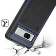thumbnail image 3 of For Google Pixel 7A Heavy Duty Hybrid Armor Rubber TPU Hard Drop Proof Dot Rugged Tough Durable Shockproof Cover ,Xpm Phone Case [ Black Blue ], 3 of 6