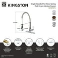 thumbnail image 5 of Gourmetier GSY8878CTL Continental Single-Handle Deck-Mount Pre-Rinse Kitchen Faucet, Brushed Nickel, 5 of 6