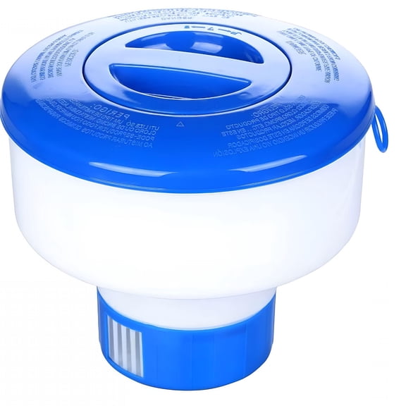 HIBIBUD Floating Chlorine Tablet Dispenser for Pools - 7" Diameter Pool Chlorine Floater Fits 3" Tablets with Adjustable Flow Vents Balanced Swimming Spa Pools Dispenser