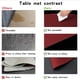 thumbnail image 3 of Juego de 6 manteles individuales y posavasos de cuero NQ Negro Rojo oscuro antideslizantes impermeables, 3 of 5