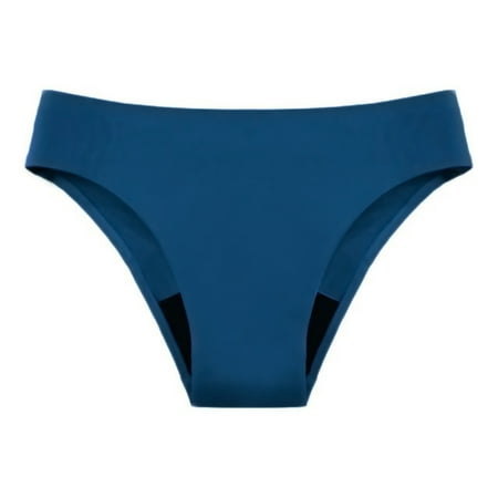Xudanell Sexy Underwear for Women Lace Bikini Panties Mid Rise Cotton Hipster Stretch Ladies Cheeky Panty One Pack Briefs (Blue XXL)