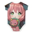 thumbnail image 2 of Anya Forger Spy X Baby Bodysuit Boy Girl Clothes Soft Newborn Infant Outfit Short Sleeve Romper, 2 of 8