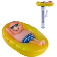 thumbnail image 1 of Termómetro de piscina Termómetros de temperatura de agua flotantes grandes con cuerda, Acuario de termómetro de agua, para piscinas al aire libre e interiores, spas, jacuzzis, 1 of 5