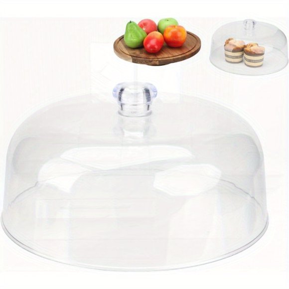 Bamboohart 11 Inch Clear Cake Dome Cover Acrylic Round Cake Stand Cover Pastry Display Cloche for Food Plastic Cake Cover Lid for Cake Stand Cake Plate Display Serving Platter