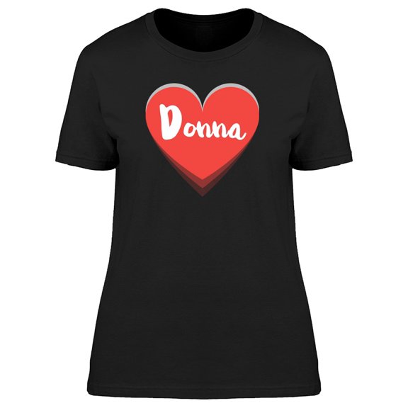 Donna On Red Heart Tee Women's -Image by Shutterstock