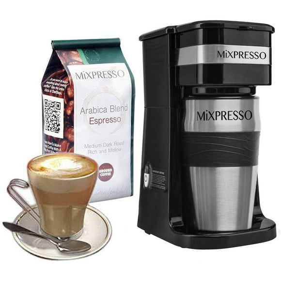 Mixpresso 2 em 1 Cafeteira Compacta (Preto e Prata) Mixpresso  Mixpresso