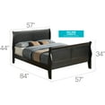 thumbnail image 2 of Glory Furniture Louis Phillipe Full Sleigh Bed in Black, 2 of 2