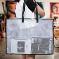 thumbnail image 3 of White 3Pcs Transparent Document Tote Reusable Art Portfolio Files Paper Organizer PVC Carry Pockets Teachers Art Students Storage Bag for Drawing Board Paints Pencils 18.5x24.8in, 3 of 6
