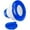 Blue, variant on Floating Pool Tablet Dispenser for Chlorine Bromine Large 8-Inch Chemical Holder with Adjustable Output Vents