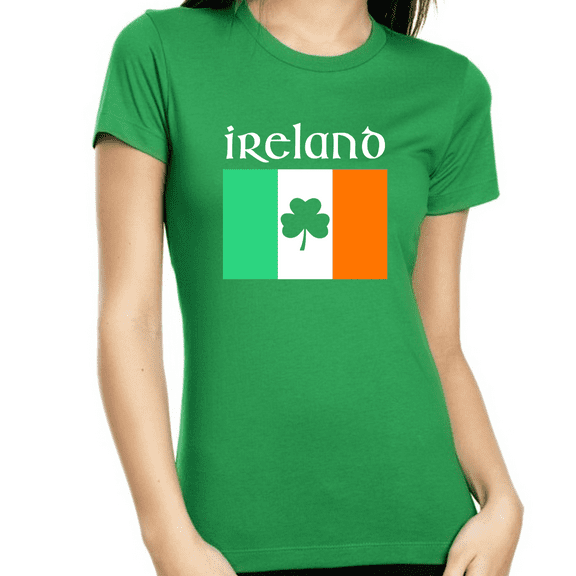 Womens St Patricks Day Shirt Ireland Flag Shirt Irish Saint Patricks Day Shirts Women Lucky Irish Shirt