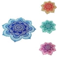 thumbnail image 3 of Flores Roundie Beach Throw Tapiz Hippy Boho Gypsy Algodón Mantel Toalla de playa Estera de yoga Cappa Methold JJ17138-01, 3 of 6