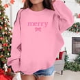 thumbnail image 2 of Vividxx Sweatshirts For Girls Fashion Letter Printed Crewneck Sweatshirt Casual Loose Long Sleeve Pullovers Tops Fashion Clothes 2-3 Years, 2 of 5