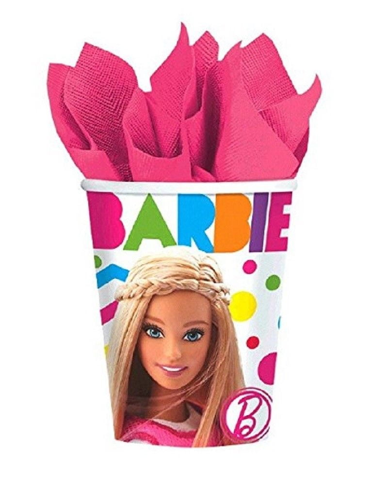 Cups Barbie 9oz Paper 8ct