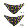 thumbnail image 6 of Kll Mardi Gras Shiny Green Purple Dog Bandanas,Triangle Reversible Pet Scarf For Small Medium Large And Extra Large Dogs-Large, 6 of 8