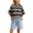 Navy, variant on Trendfront Womens Summer Crew Neck Short Sleeve Tops Oversized Loose Fit Stripe Tees Graphic Pattern Printed Casual T-Shirts