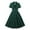 Green, variant on IROINNID Wedding Guest Dresses for Women Semi Formal Evening Night Casual Homecoming Dress Retro V-neck Short Sleeves Bowknot Button Belt Large Elegant A-Line Dress,Green