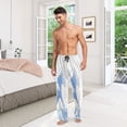 thumbnail image 7 of Ocean Wave Men's Lightweight Pajama Bottoms Stretch Elastic Waist Side Pockets Spring Fall, 7 of 7