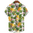 thumbnail image 3 of Camisas hawaianas con estampado 3D de frutas Y2k para hombre y mujer, ropa de playa informal, estilo vintage, blusa con solapa, camisa lisa, verano 2023, 3 of 5