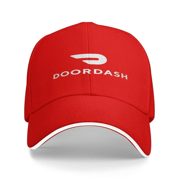 Doordash Baseball Cap Golf Dad Hat Adjustable Original Classic Low Profile Polyester Hat Men Women-Red