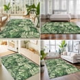 thumbnail image 4 of Area Rugs 4'x6'. Tropical Leaves Carpet Runner Indoor Outdoor Rugs Home Decor Aesthetic, Watercolor Retro Country Summer Leaf Non Slip Mats Washable Accent Rug for Living Room Bedroom, 4 of 8