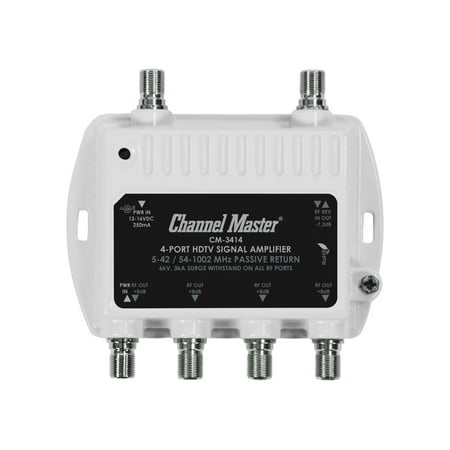 - Channel Master 3414 4-Port RF Signal Distribution Amplifier