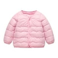 thumbnail image 3 of JUMEYU Girls Winter Jacket Winter Coats for Kids Baby Boys Girls Light Puffer Jacket with Hoods Toddlers Outerwear 12 18 Months (Pink,12-18 Months), 3 of 9