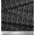 thumbnail image 3 of Soimoi Rayon Crepe Fabric Leaves & Floral Block Printed Fabric 1 Yard 46 Inch Wide, 3 of 3