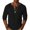 Black, variant on WIZUTIZ Men's Casual Pullover Solid Color Two-Button Patchwork Long Sleeve Cotton Linen Blend Breathable Top for Outdoor Daily All-Season Wear Mens Fashion