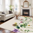 thumbnail image 3 of Area Rug 72×108in, St. Patrick's Day Shamrock Floral Floor Carpet Living Room Rug, Irish Plant Clovers Leaves Non-Slip Welcome Mat Indoor Rugs for Bedroom Dining Room, 3 of 9