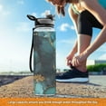 thumbnail image 6 of Qxltty Gild Dark Green Marbles Water Bottle 32 oz with Straw BPA Free Reusable Fitness Sport Bottle Perfect for Travel School Outdoors and Gym, 6 of 7