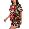 thumbnail image 2 of Lsque Mario Women's Short-Sleeved Pajama Set - 2 Piece Soft and Lightweight Sleepwear Set-Medium, 2 of 9