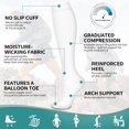 thumbnail image 5 of 3 Pairs Copper Compression Socks for Women & Men Circulation 15-20 mmhg - Better Blood Flow, Swelling, Best Support for Medical, Running, Nursing, 5 of 6