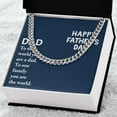thumbnail image 4 of To My Dad You Are The World Father's Day Message Cuban Chain, 4 of 20