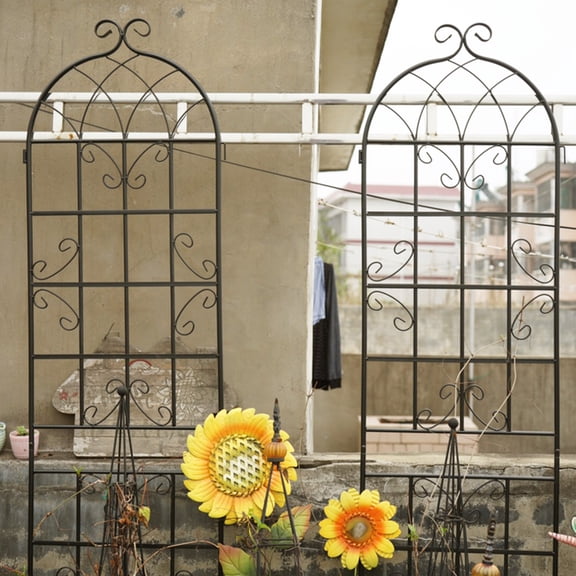 Metal Garden Trellis 86.7" x 19.7" Rustproof Trellis for Climbing Plants Outdoor Flower Support