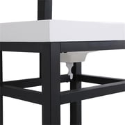Elegant Furniture and Lighting 18 inch Single Bathroom Metal Vanity in Black