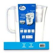Great Value Water Filter Pitcher, BPA-Free, Certified to NSF/ANSI 42&53,7Cup Capacity, Digital Timer Indicator,HS528N White
