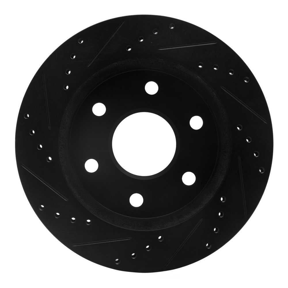 Dynamic Friction Company 633-76163R DFC Brake Rotor - Drilled And Slotted - Black