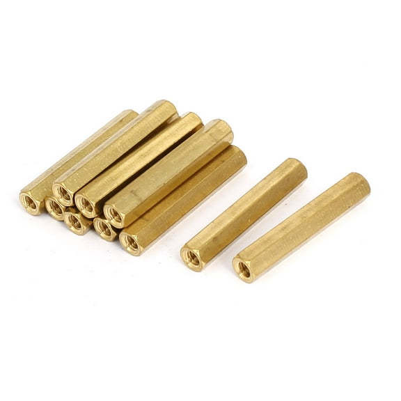 M4x35mm Brass Hex Hexagonal Female Thread PCB Standoff Spacer 10pcs