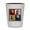 White/Black, variant on CafePress - Washington Warhol - White Shot Glass, Unique and Funny Shot Glass