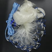 Pro Cast Net Fishing Mesh Saltwater Bait Drawstring Catch, 6ft/8ft/12ft/16ft