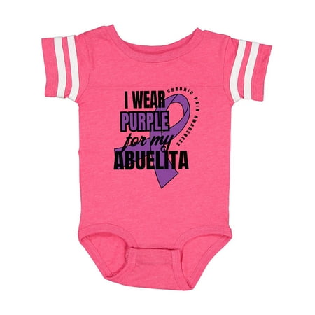 

Inktastic Chronic Pain I Wear Purple For My Abuelita Gift Baby Boy or Baby Girl Bodysuit