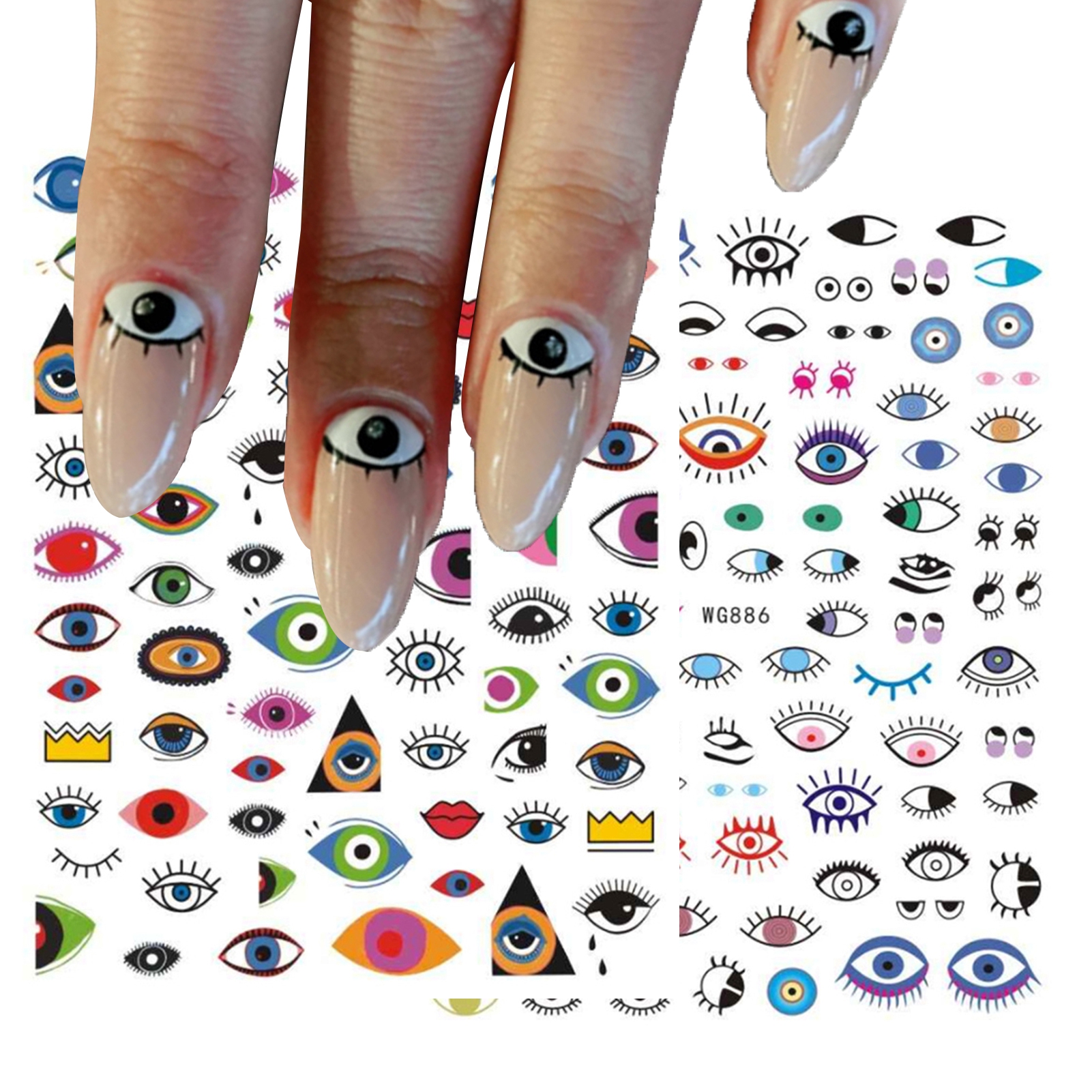 TEHAUX 1 Sheet Eye Stickers Crafts Impresora De Sticker Nail Art Decals DIY Crafts  Eye Sticker Eye Cleaner for Humans DIY Doll Accessories Clay – Yaxa Colombia