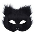 thumbnail image 2 of Halloween Fluffy   Halloween  Props Animal Half Face  For Men And Women, 2 of 5