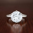 thumbnail image 6 of Rosec Jewels Lab Grown Diamond Engagement Ring 4 Carat - IGI Certified - Round Diamond Solitaire Ring - E-VS1 Quality, 925 Sterling Silver, US 4.00, 6 of 8