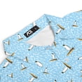 thumbnail image 4 of Blue Casual Bullet Penguin Polo Shirts For Men Funny Golf Polos Mens Polo Shirts Short Sleeve Button Up Shirt Men Golf Shirt, 4 of 7