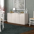 thumbnail image 3 of Evelyn&Zoe Modern/Contemporary 68" Wide Alder White Buffet Table, 3 of 7