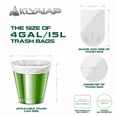 thumbnail image 4 of Bolsa de basura Aklyaiap de 4 galones, 220 unidades, resistente a roturas y fugas, 4 of 7